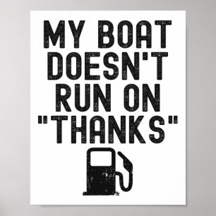 Affiche Drôle Mon Bateau Ne Fonctionne Pas Sur Merci De Bo