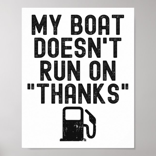 Affiche Drôle Mon Bateau Ne Fonctionne Pas Sur Merci De Bo (Devant)