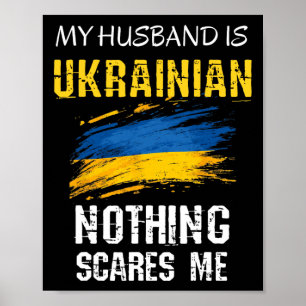 Affiche Drôle Mon mari est ukrainien Rien ne me fait peur