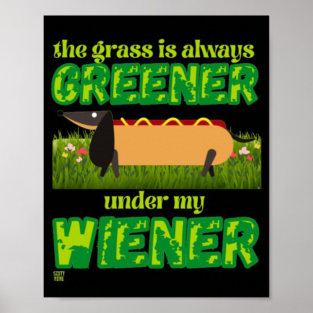 affiche drôle "MY WIENER" (Devant)