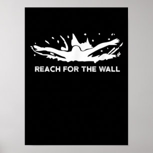 Affiche Drôle nage Cadeau nage Sport équipe nage