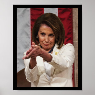 Affiche Drôle Nancy Pelosi Clap Back Anti Trump meme Tee