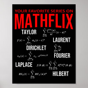 Affiche Drôle Nerdy Votre Série Préférée Sur Mathflix Math