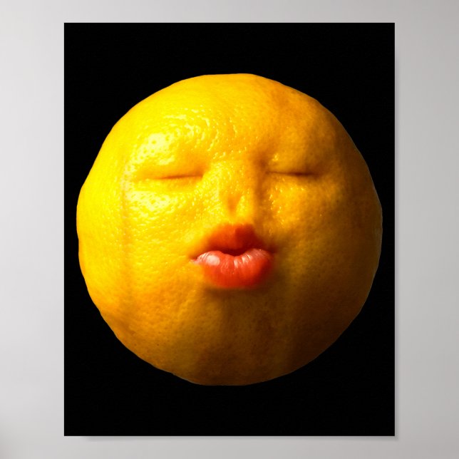 Affiche Drôle Niche Citron Mème Ai Fruits (Devant)