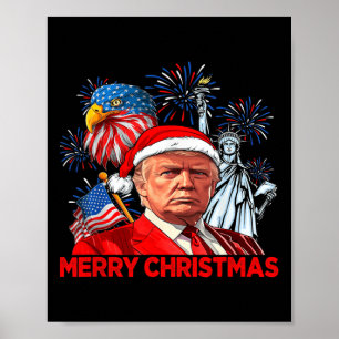 Affiche Drôle Noël Donald Trump Joyeux Noël Funny 4e