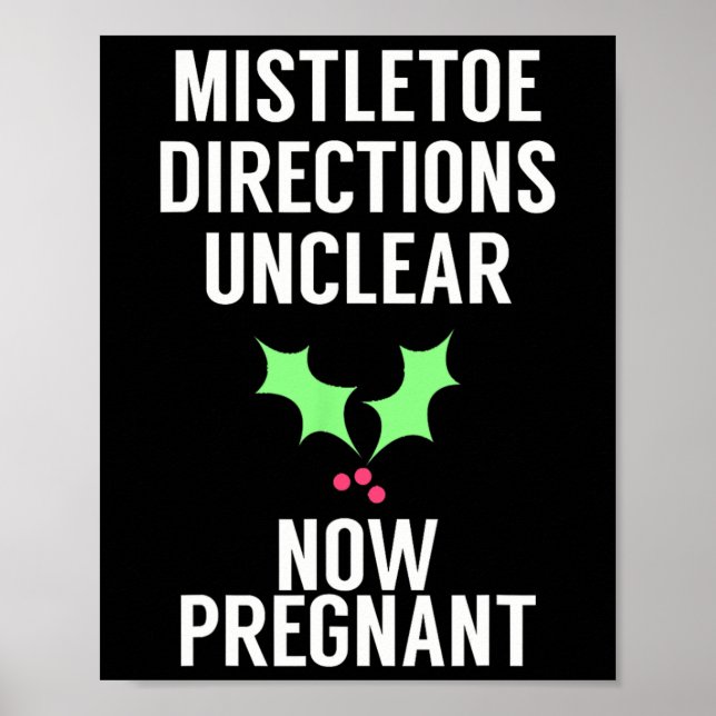 Affiche Drôle Noël Grossesse Faire-part Tee Pour Xma (Devant)