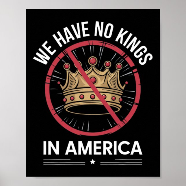 Affiche Drôle Nous N'Avons Pas De Rois En Amérique Usa (Devant)