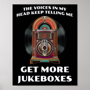 Affiche Drôle Obtenez plus de Jukebox Pour 1950s Vinyl Juk