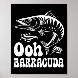 Affiche Drôle Ohh Barracuda Pêche Pour Les Amateurs De Mus