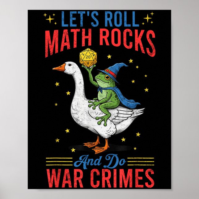 Affiche Drôle Oie de grenouille Rouillons Maths Rocks Et f (Devant)