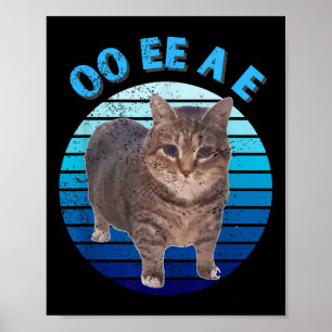 Affiche Drôle Oiia Distressed Chat Frottant Chat Oi Oi Uia