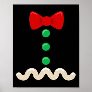 Affiche Drôle Pain d'épices Homme Costume Noël Noël Noël H