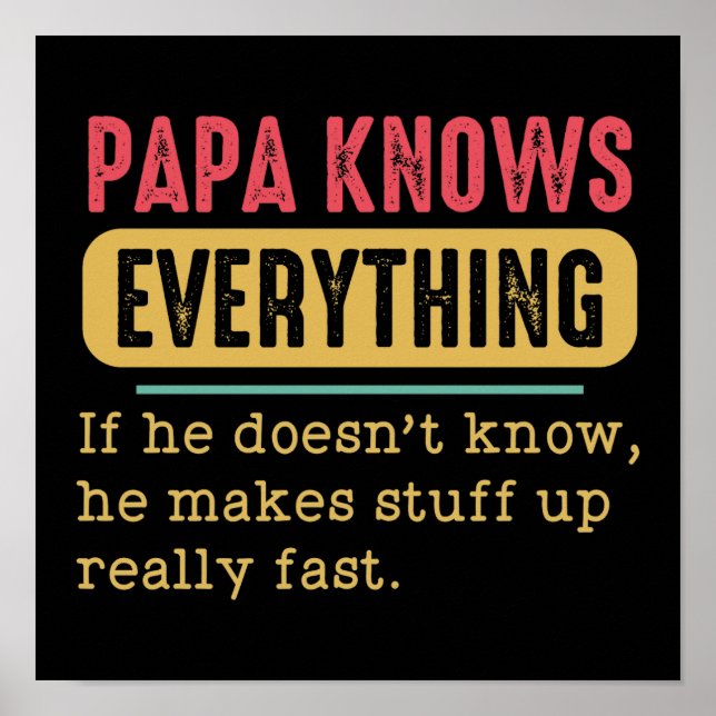 Affiche Drôle Papa sait tout (Devant)
