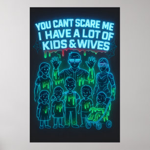 Affiche Drôle Papa Zombie Cadeau Famille - Vous ne pouvez 