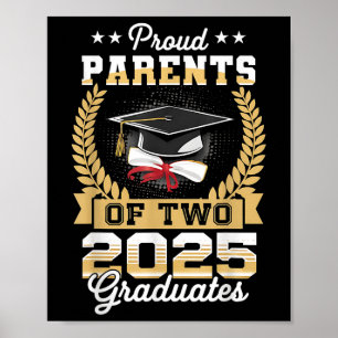 Affiche Drôle Parents Fiers De Deux Jumeaux Diplômés De 20