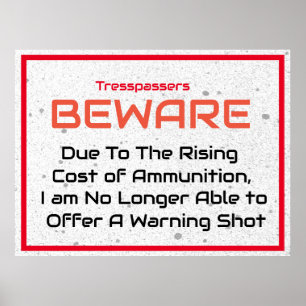 Affiche drôle pas de citations d'intrusion Signer