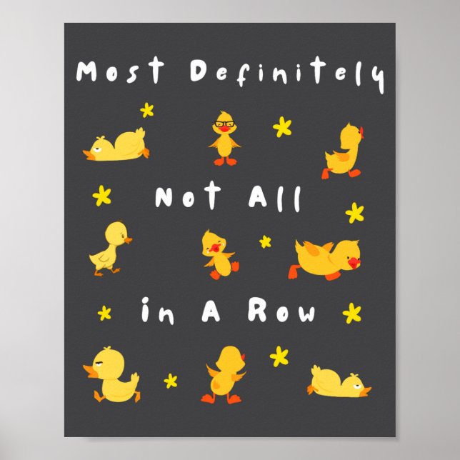 Affiche Drôle Pas Du Tout Tout En Rangée  (Devant)