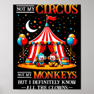 Affiche Drôle Pas Mon Cirque Pas Mes Singes Mais Je Connai