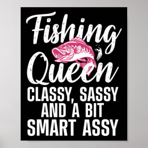 Affiche Drôle Pêche Queen Design Pour Femmes Femmes Pêche
