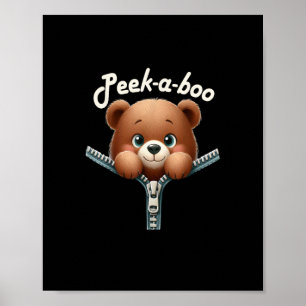 Affiche Drôle - Peekabo - Ours