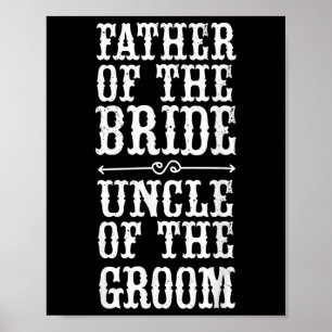 Affiche Drôle Père De L'Oncle De Mariée Du Groom Hallo