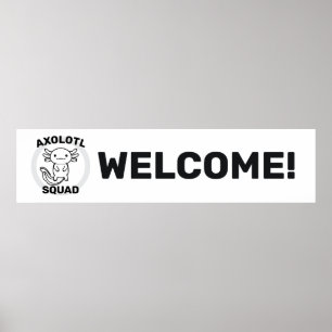 Affiche Drôle petite équipe de Axolotl personnalisable noi