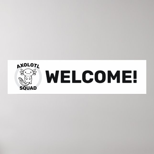 Affiche Drôle petite équipe de Axolotl personnalisable noi (Devant)