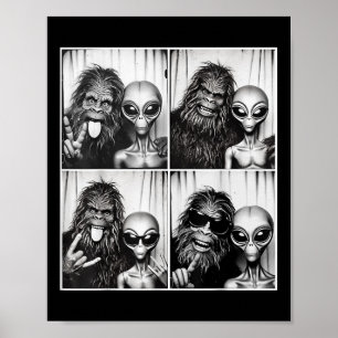 Affiche Drôle Photo Sasquatch Ufo Bigfoot Et Un