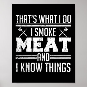 Affiche Drôle Pitmaster Je Fumer Viande Barbecue Fumeur Gr