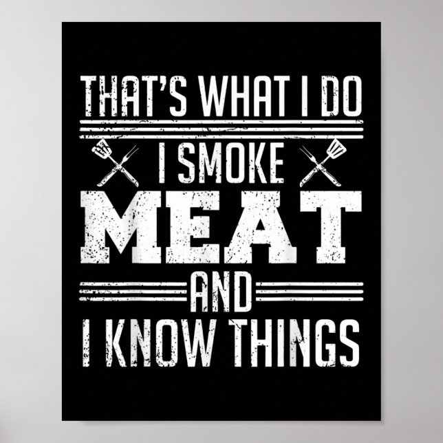 Affiche Drôle Pitmaster Je Fumer Viande Barbecue Fumeur Gr (Devant)