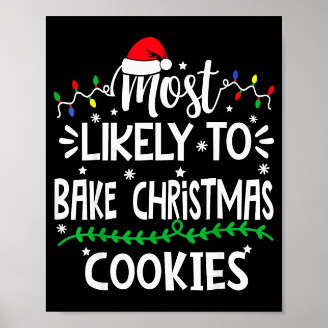 Affiche Drôle Plus Susceptible De Cuisiner Des Biscuits De (Devant)