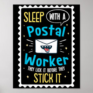 Affiche Drôle Postal Worker dit - Mailman Postman Posta