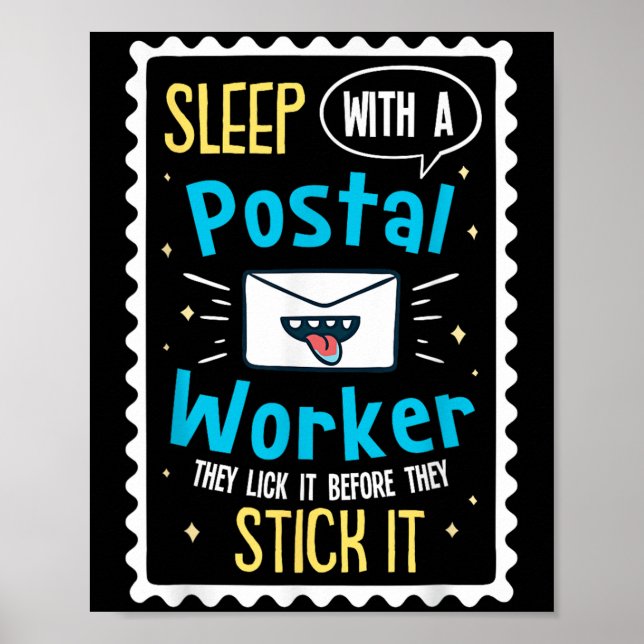 Affiche Drôle Postal Worker dit - Mailman Postman Posta (Devant)