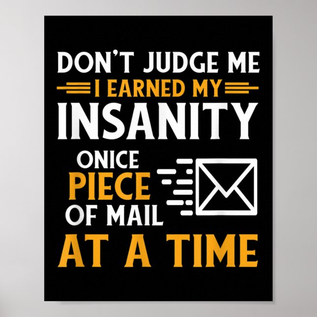 Affiche Drôle Postal Worker Mail Carrier Courrier Devis (Devant)