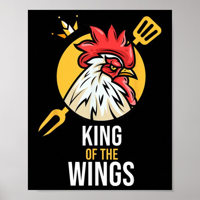Affiche Drôle poulet Roi ailes Fans Bbq Drumstick Don F (Devant)