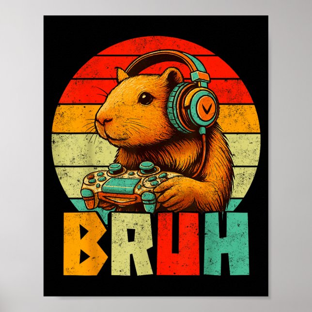Affiche Drôle pour les amateurs de capybaras graphiques po (Devant)