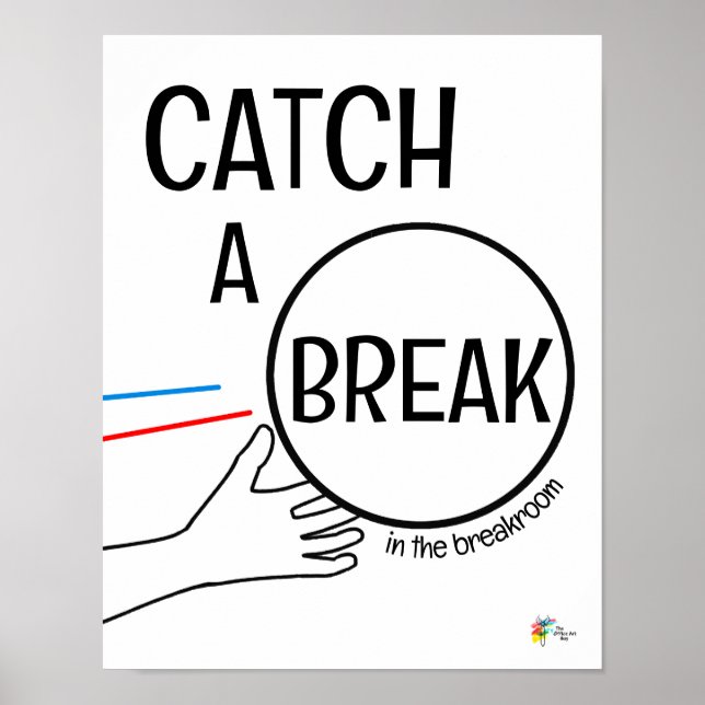 Affiche drôle pour salle de pause du bureau Attrap (Devant)