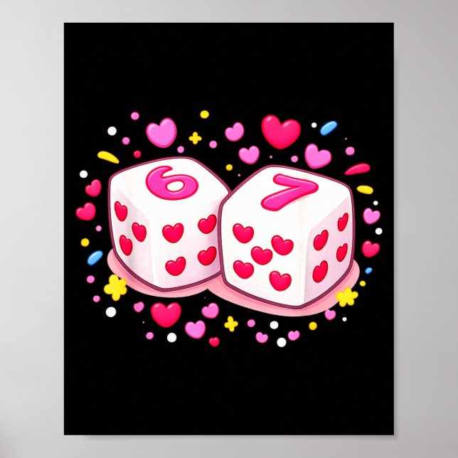 Affiche Drôle Prépa 67 Saint-Valentin Six Sept Dés 6 7 Fem (Devant)