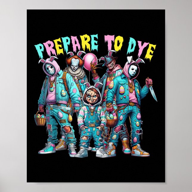 Affiche Drôle Préparez-Vous À Super Couche Bunny Pâques Ho (Devant)