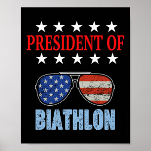 Affiche Drôle Président De Biathlon Phrase. Biathlon Begin