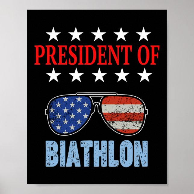 Affiche Drôle Président De Biathlon Phrase. Biathlon Begin (Devant)