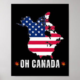 Affiche Drôle Président Donald Trump Oh Canada Amérique de