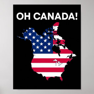 Affiche Drôle Président Donald Trump Oh Canada Amérique de