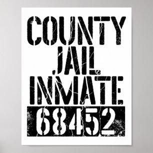 Affiche Drôle Prison Détenue Prison Hommes Femmes Vêtement