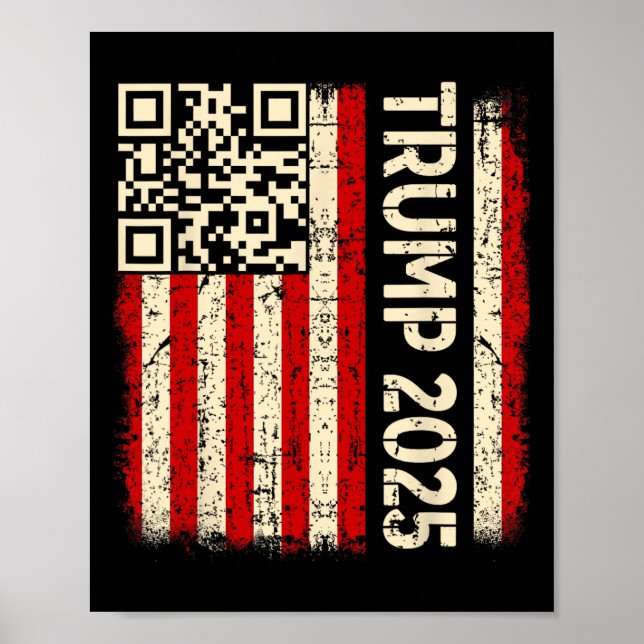 Affiche Drôle Qr Donald Trump Dancing 4745 Code Vidéo (Devant)