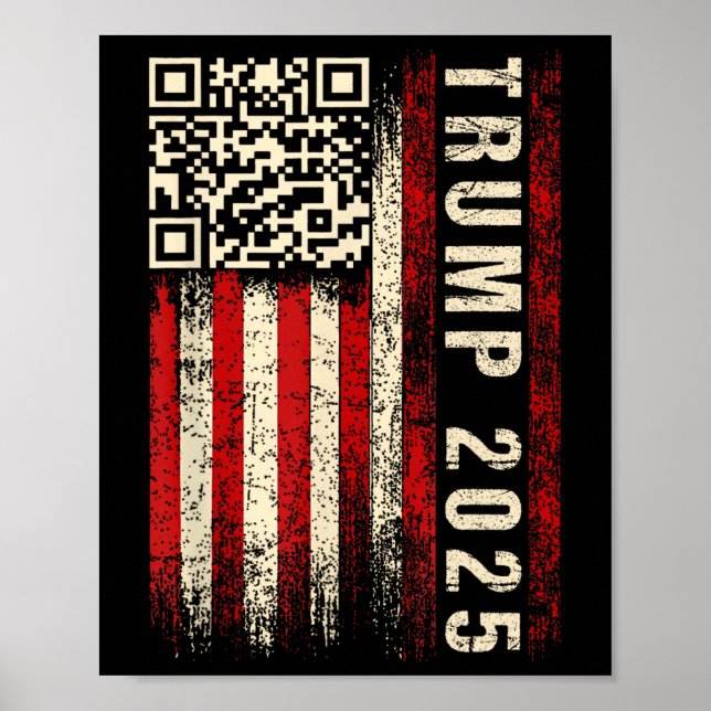 Affiche Drôle Qr Donald Trump Dancing 4745 Code Vidéo (Devant)