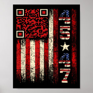 Affiche Drôle Qr Scan Me Président Trump 4547 Trump Dancin