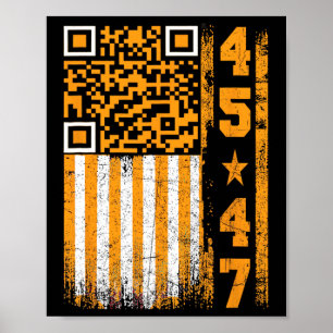Affiche Drôle Qr Scan Me Président Trump 4547 Trump Dancin