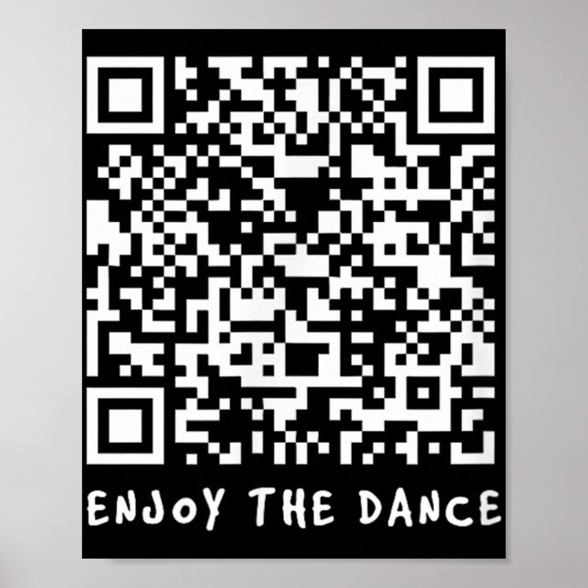 Affiche Drôle Qr Trump Danser Code interactif _1 (Devant)