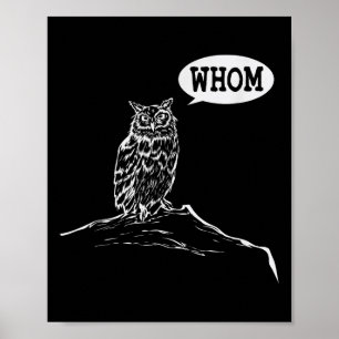 Affiche Drôle Qui Hibou Grammar Englieacher